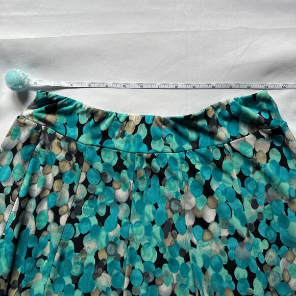 OneEighty Blue Abstract Dot Skater Skirt A-Line Flowy Casual Y2K Indie - Picture 7 of 9